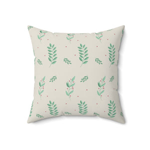 Polyester Square Holiday Pillowcase - Large Holly