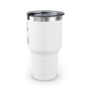 30oz White Ringneck Holiday Tumbler - Happy Holidays & Presents