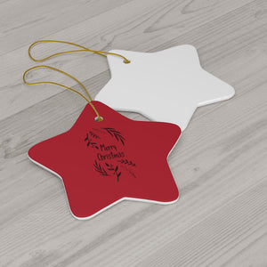 Ceramic Holiday Ornament - Merry Christmas Garland