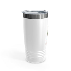 20oz White Ringneck Holiday Tumbler - Merry & Bright