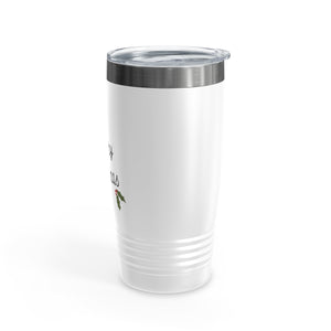 20oz White Ringneck Holiday Tumbler - Holly Merry Christmas
