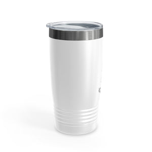 20oz White Ringneck Holiday Tumbler - Peace, Love & Joy