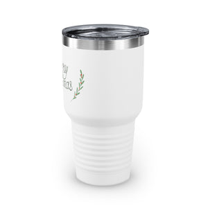 30oz White Ringneck Holiday Tumbler - Merry Christmas