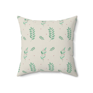 Polyester Square Holiday Pillowcase - Large Holly