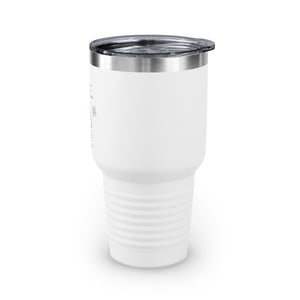 30oz White Ringneck Holiday Tumbler - Peace, Joy & Love