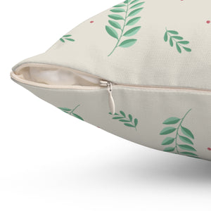 Polyester Square Holiday Pillowcase - Large Holly