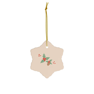 Ceramic Holiday Ornaments - Pinecones