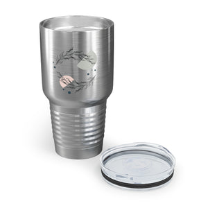 Metanoia - 30oz Circular Branches Ringneck Tumbler in Stainless Steel - Opened