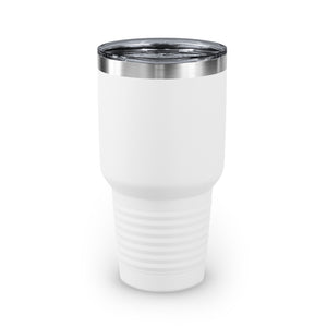 Metanoia - 30oz Circular Branches Ringneck Tumbler in White - Back View