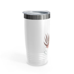 Metanoia Wellness - 20oz Autumn Palms Ringneck White Tumbler - Right Side View