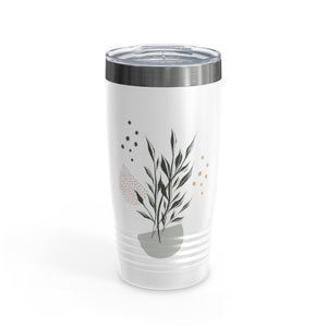 Metanoia Wellness - 20oz Branches in Bowl Ringneck White Tumbler - Front View