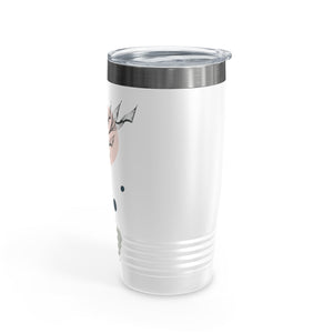 Metanoia Wellness - 20oz Half Moon Branch Ringneck White Tumbler - Left Side View