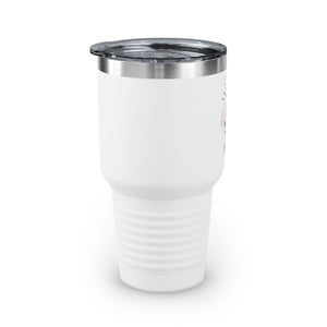 Metanoia Wellness - 30oz Branches in Bowl Ringneck Tumbler in White - Side View