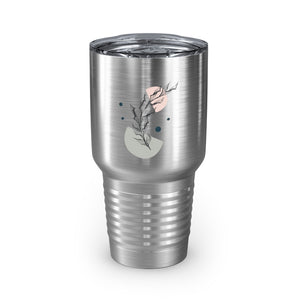 Metanoia Wellness - 30oz Half Moon Branch Ringneck Tumbler in Stainless Steel - Front View
