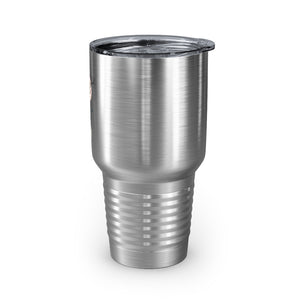 Metanoia Wellness - 30oz Half Moon Branch Ringneck Tumbler in Stainless Steel - Left Side View