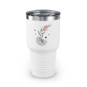Metanoia Wellness - 30oz Half Moon Branch Ringneck Tumbler in White - Front View