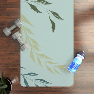 Metanoia Wellness - Aegean Windy Leaves Rubber Yoga Mat - In Use