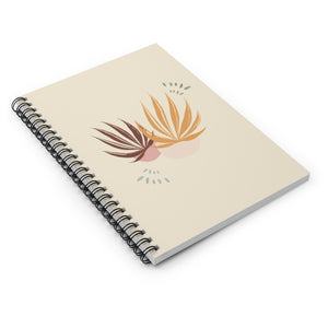 Metanoia Wellness - Autumn Palms Spiral Notebook - Laid Flat