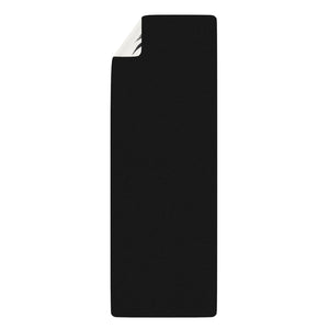 Metanoia Wellness - Black & White Windy Leaves Rubber Yoga Mat - Back View