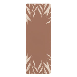 Metanoia Wellness - Brick Leaves Rubber Yoga Mat - Front View