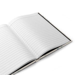 Metanoia Wellness - Ecru Windy Leaves Hardcover Journal - Open View
