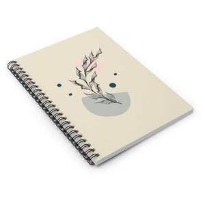 Metanoia Wellness - Half Moon Leaves Spiral Notebook - Laid Flat