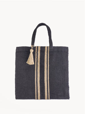 Metanoia Wellness - Naya Jute Tote Bag - Black