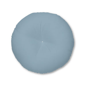 Metanoia Wellness - Round Tufted Floor Pillow - Blue Grey - 30x30