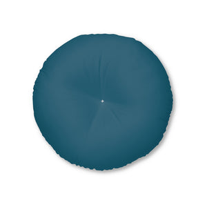 Metanoia Wellness - Round Tufted Floor Pillow - Peacock - 26x26