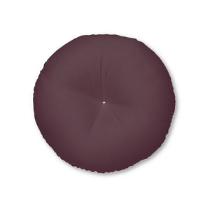 Metanoia Wellness - Round Tufted Floor Pillow - Plum - 26x26