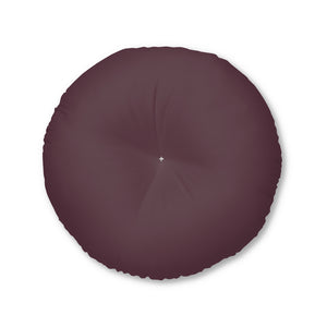 Metanoia Wellness - Round Tufted Floor Pillow - Plum - 30x30