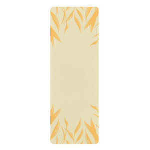 Metanoia Wellness - Sunshine Leaves Rubber Yoga Mat - Front View