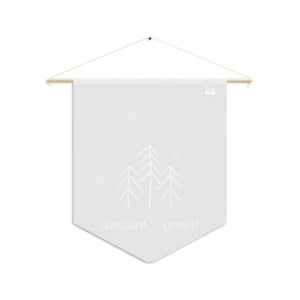 Holiday Pennant - Merry Christmas Evergreen Trees