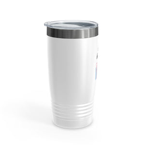 20oz White Ringneck Holiday Tumbler - Happy Holidays & Presents