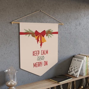 Holiday Pennant - Christmas Bell & Bow