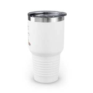 30oz White Ringneck Holiday Tumbler - Merry Little Christmas