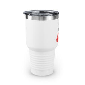30oz White Ringneck Holiday Tumbler - Merry Little Christmas