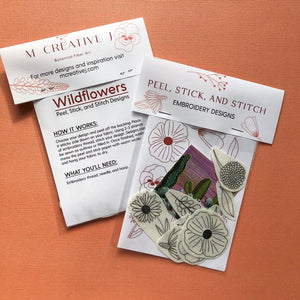 DIY Embroidery Peel Stick and Stitch Wildflower Designs