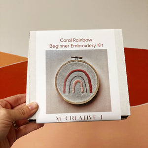 Coral Rainbow DIY Hand Embroidery Kit