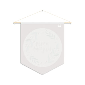 Holiday Pennant - Merry Christmas Wreath