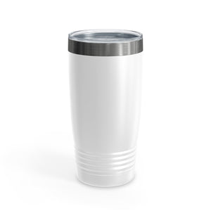 20oz White Ringneck Holiday Tumbler - Holly Merry Christmas