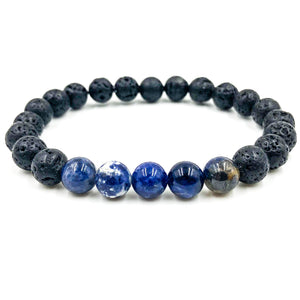 Grove - Blue Sodalite & Lava Rock