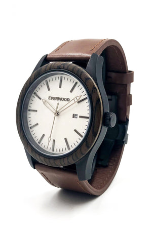 Walnut & Brown Leather Inverness Watch