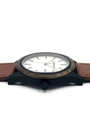 Walnut & Brown Leather Inverness Watch
