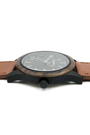 Black Walnut & Brown Leather Inverness Watch