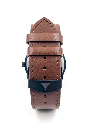 Zebrawood & Brown Leather Inverness Watch
