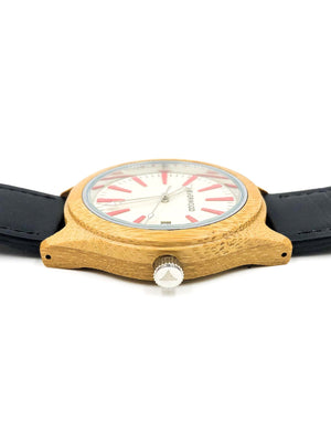 Kylemore - Bamboo Black Leather Watch