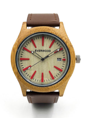 Kylemore - Bamboo Brown Leather Watch