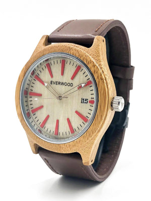 Kylemore - Bamboo Brown Leather Watch