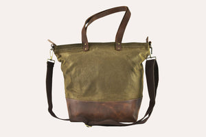 Boyfriend Tote Canvas - Olive